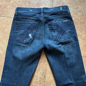 7 for all mankind distressed Dojo flare jeans trouser